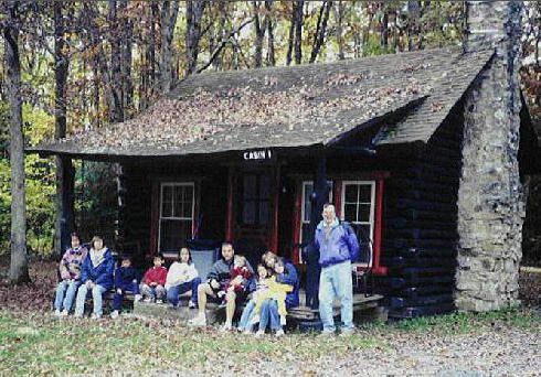 family photo on hiking trip